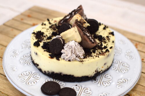 Base Cheesecake de Chocolate Blanco y Galletas Oreo