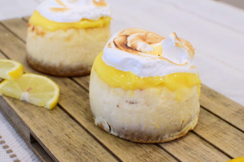 Tartín Cheesecake con Crema de limón y Merengue Gratinado